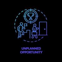 Unplanned opportunity concept icon vector