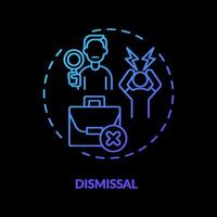 Dismissal concept icon vector