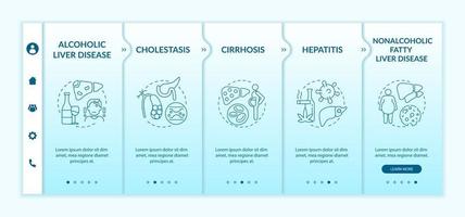 plantilla de vector de incorporación de tipos de insuficiencia hepática