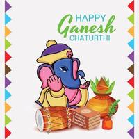 feliz ganesh chaturhi vector