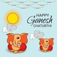 feliz ganesh chaturhi vector