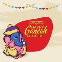 feliz ganesh chaturhi vector