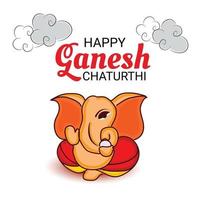 feliz ganesh chaturhi vector