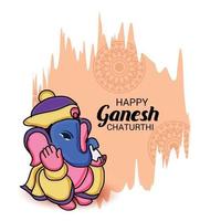 feliz ganesh chaturhi vector