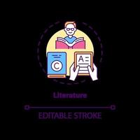 Literature concept icon vector