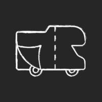 RV covers chalk white icon on black background vector