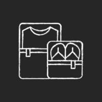 Packing cubes chalk white icon on black background vector