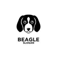 Diseño de plantilla de patrón de logotipo de vector de cabeza de perro beagle lindo