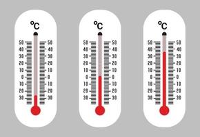 Thermometer icon and Temperature degrees vector