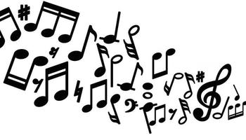 Musical Notes on White Background vector