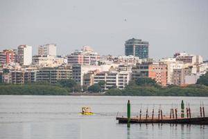 View of Rodrigo de Freitas lagoon in Rio de Janeiro, Brazil