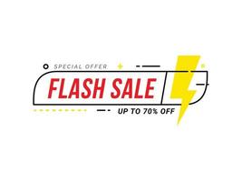 Flash sale discount special offer banner price discount promotion vector