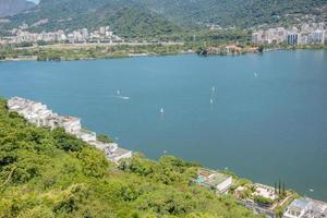 View of Rodrigo de Freitas lagoon in Rio de Janeiro, Brazil