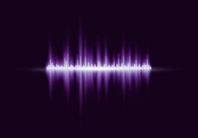 Abstract background with a dynamic blending line and music wave vector