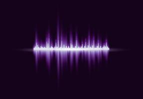 Abstract background with a dynamic blending line and music wave vector