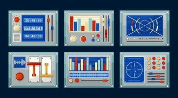 Control panels set vector