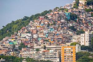 Vidigal hill as seen from Leblon Beach in Rio de Janeiro, Brazil photo