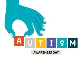 Concept Drawing of Autism Awareness vector