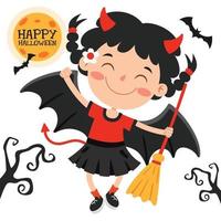 Halloween Concept With Funny Character vector