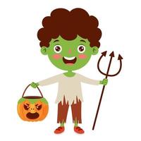 Halloween Concept With Funny Character vector