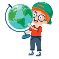 Earth Day With Cartoon Character vector