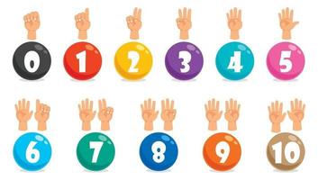 Concept Of Multi Colored Numbers vector