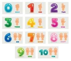 Concept Of Multi Colored Numbers vector