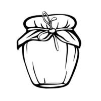 jar of honey. hand drawn vector illustration