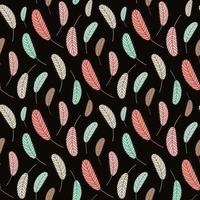 Boho feathers seamless pattern.  Vector illustration