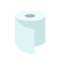 un rollo de papel higiénico. ilustración plana vectorial aislado en un fondo blanco. vector