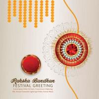 Happy raksha bandhan realistic invitation background vector