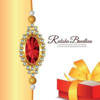 Indian festival happy raksha bandhan festival of brother and sister celebration background vector