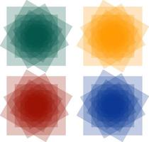 Set of Abstract Squares vector