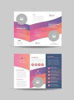 Business Trifold Brochure Design or Three Folded Advert or Handout Design vector