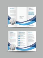 Business Trifold Brochure Design or Three Folded Advert or Handout Design vector