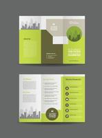 Business Trifold Brochure Design or Three Folded Advert or Handout Design vector