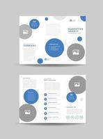 Business Trifold Brochure Design or Three Folded Advert or Handout Design vector