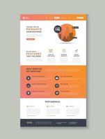 Business website landing page or App landing page or Web user interface Wire Frame Design vector