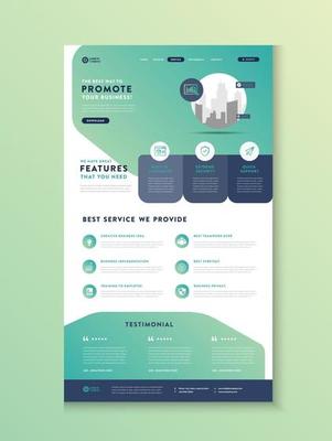 Business website landing page or App landing page or Web user interface Wire Frame Design