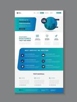 Business website landing page or App landing page or Web user interface Wire Frame Design vector