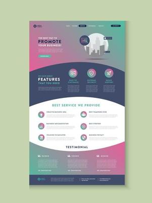 Business website landing page or App landing page or Web user interface Wire Frame Design