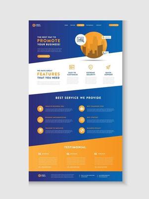 Business website landing page or App landing page or Web user interface Wire Frame Design
