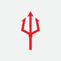 Red Trident logo icon design template vector