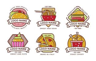 colección de logotipos de alimentos vector