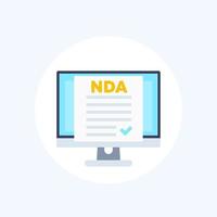 NDA Non disclosure agreement vector icon
