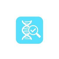 icono de investigación y genética de adn vector