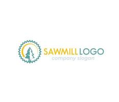 Sawmill logo on white vector