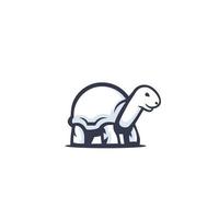 diseño de logotipo de vector de tortuga en blanco