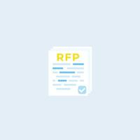 RFP request for proposal flat vector icon