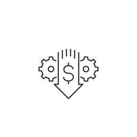 cost reduction or reduce line vector icon